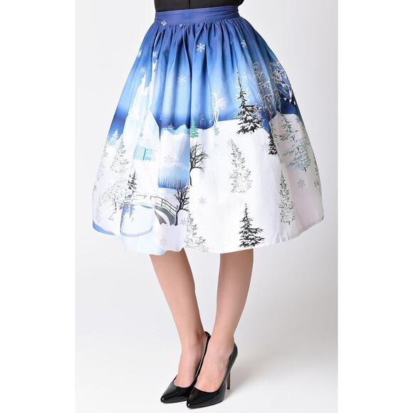 Unique Vintage Winter Kingdom Skirt size XL - Picture 1 of 10